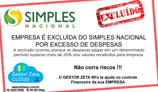 Empresa do Simples Nacional sofre Exclusão por excesso de DESPESAS